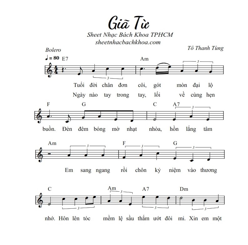 Lời bài hát Giã Từ