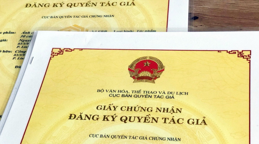 Ảnh minh họa giấy chứng nhận đăng ký quyền tác giả