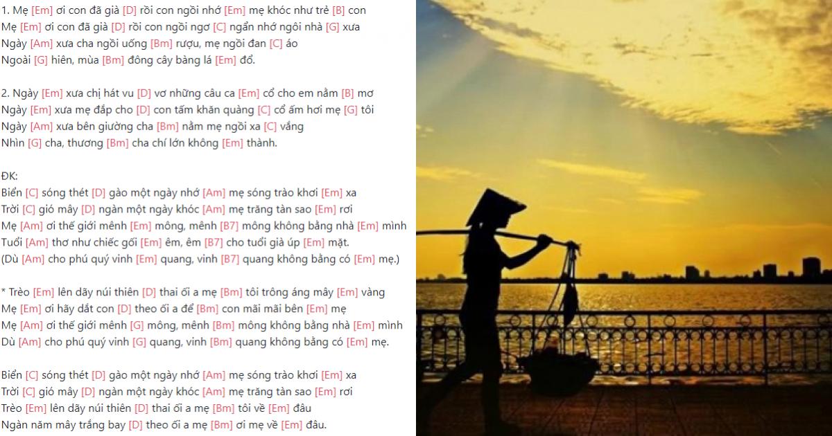 Hợp âm bài hát Mẹ Tôi