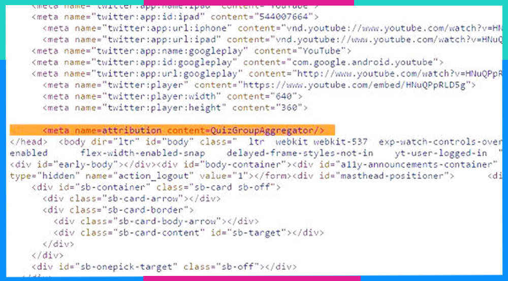 Đoạn code nguồn trang video có bản quyền trên YouTube