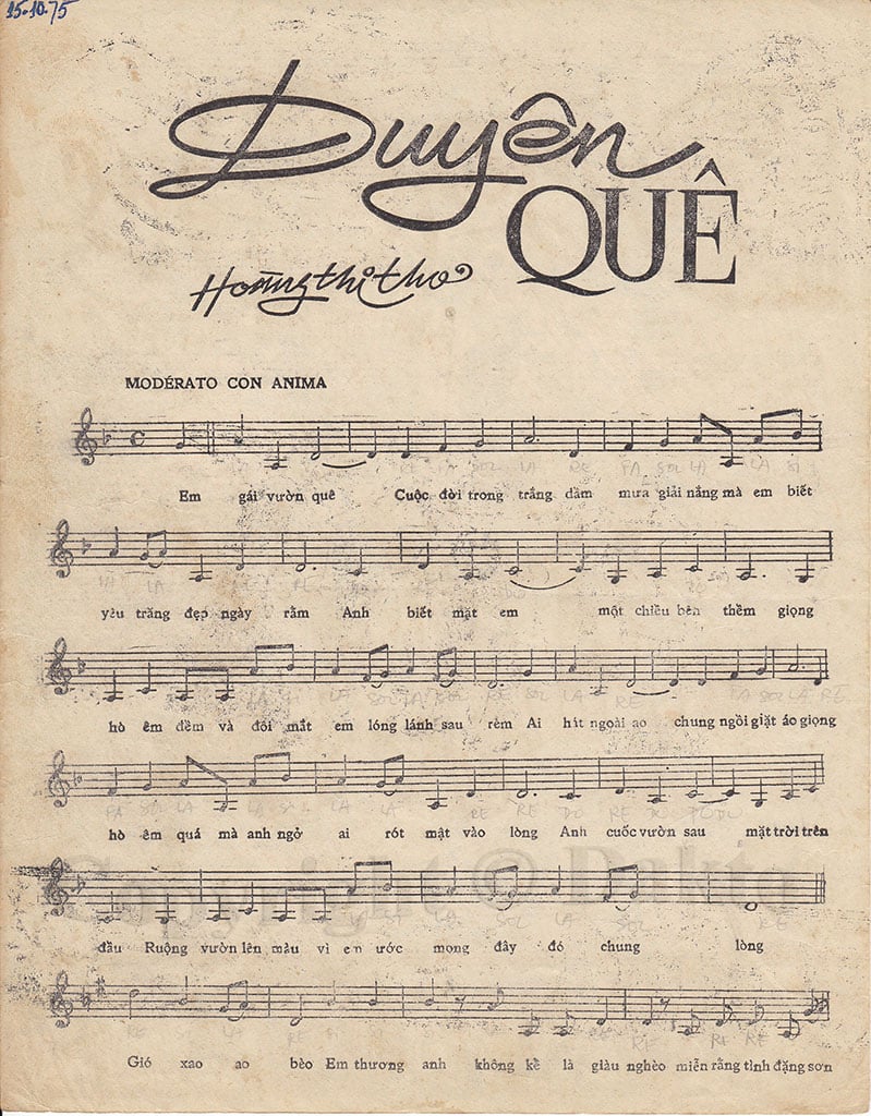 Lời bài hát Duyên Quê