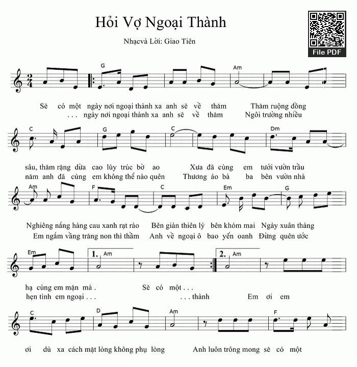 Lời bài hát Hỏi Vợ Ngoại Thành