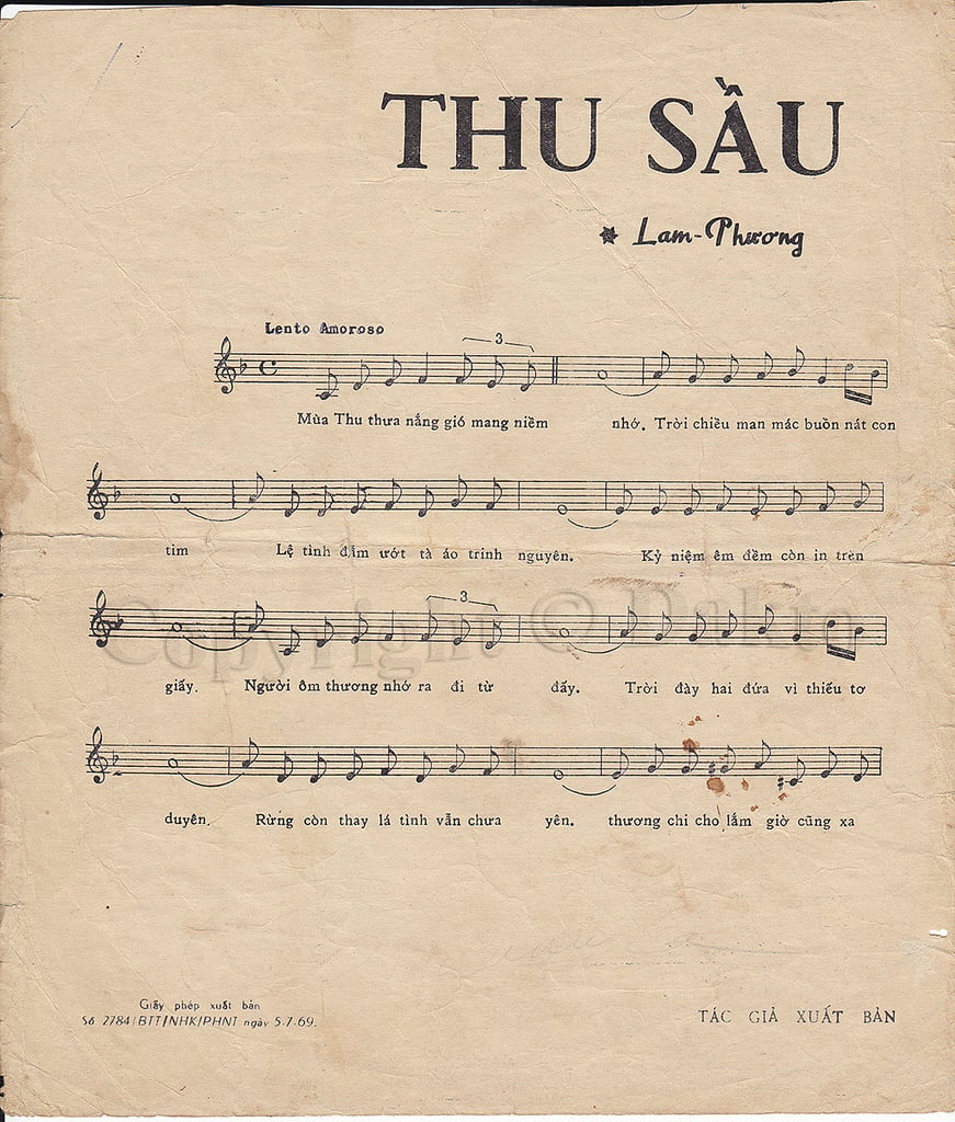 Lời bài hát Thu Sầu