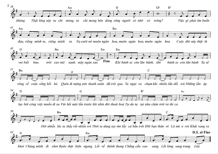 Sheet piano bài hát Em Gì Ơi