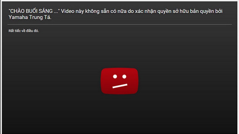 YouTube báo cáo vi phạm nhạc bản quyền