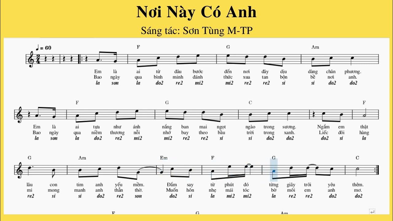 Lời bài hát Nơi Này Có Anh