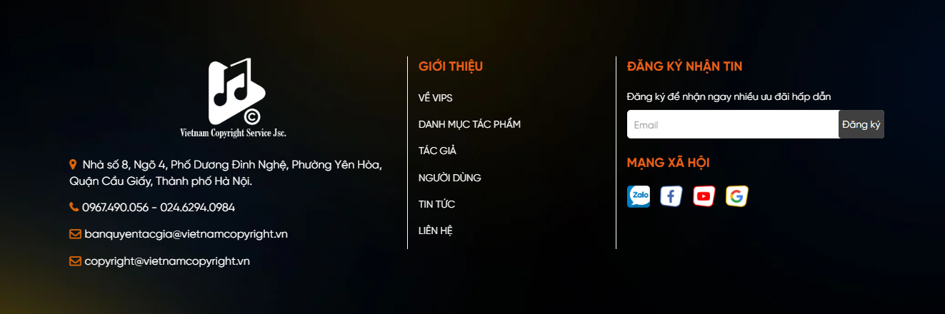 Thông tin liên hệ hỗ trợ của VIPS