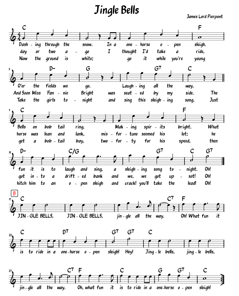 Lời bài hát Jingle Bells