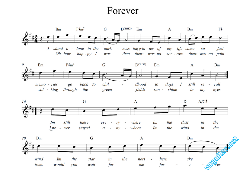 Lời bài hát Forerver