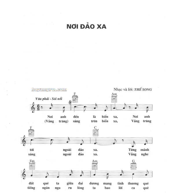 lời bài hát nơi đảo xa