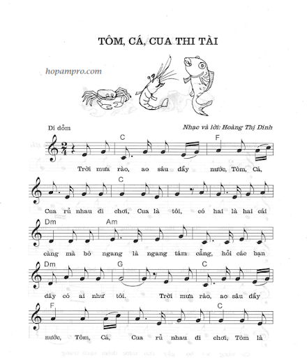 Lời bài hát Bài Ca Tôm Cá