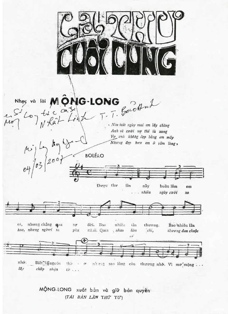 Lời bài hát Thu Cuối